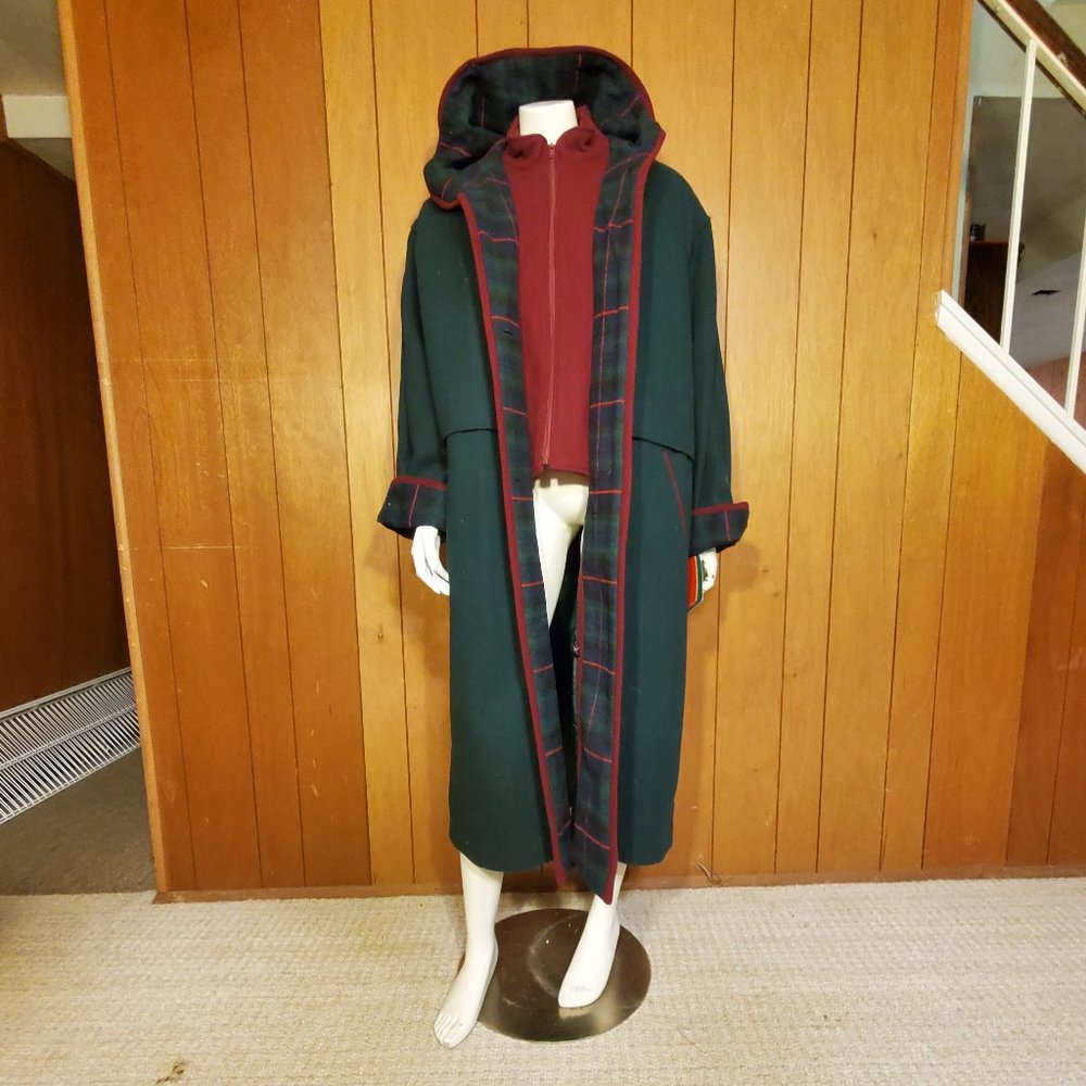 NWT Forecaster Bib-Coat Vintage Wool Trench Coat Women's Size 14
